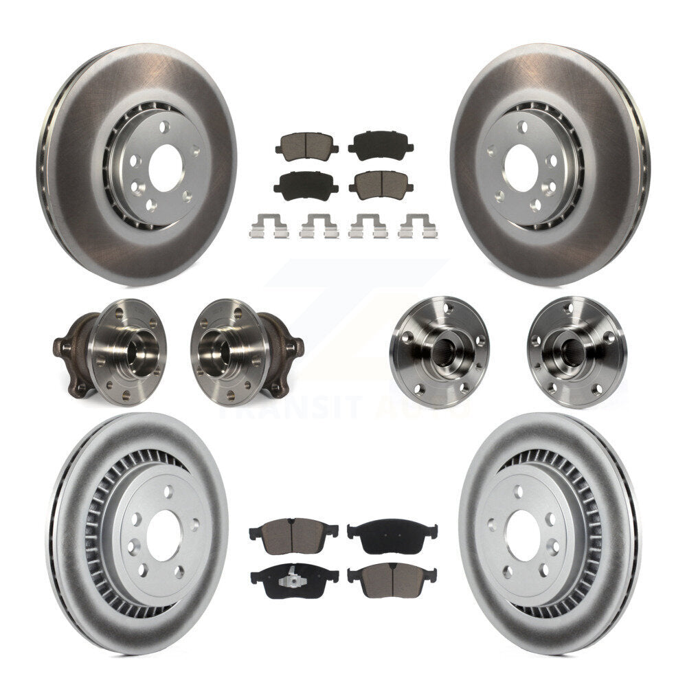 Kit de plaquettes de rotor de frein revêtues de roulement de moyeu avant et arrière (10 pièces) pour Volvo XC60 AW 2017