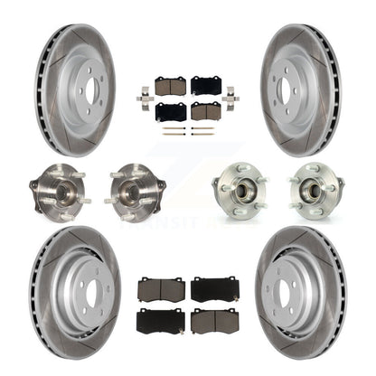 Kit de rotors et plaquettes de frein revêtus de roulement de moyeu avant et arrière (10 pièces) pour Dodge Challenge