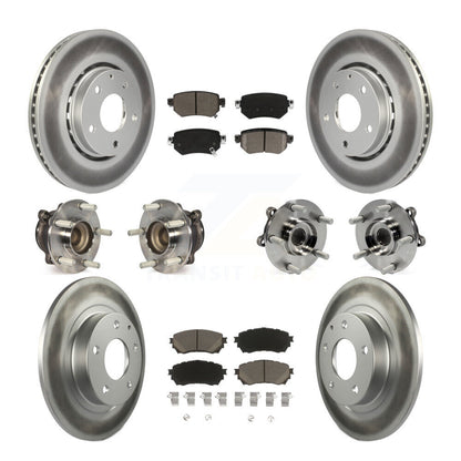 Kit de rotors et plaquettes de frein à disque revêtus de roulements de moyeu avant et arrière (10 pièces) pour Mazda