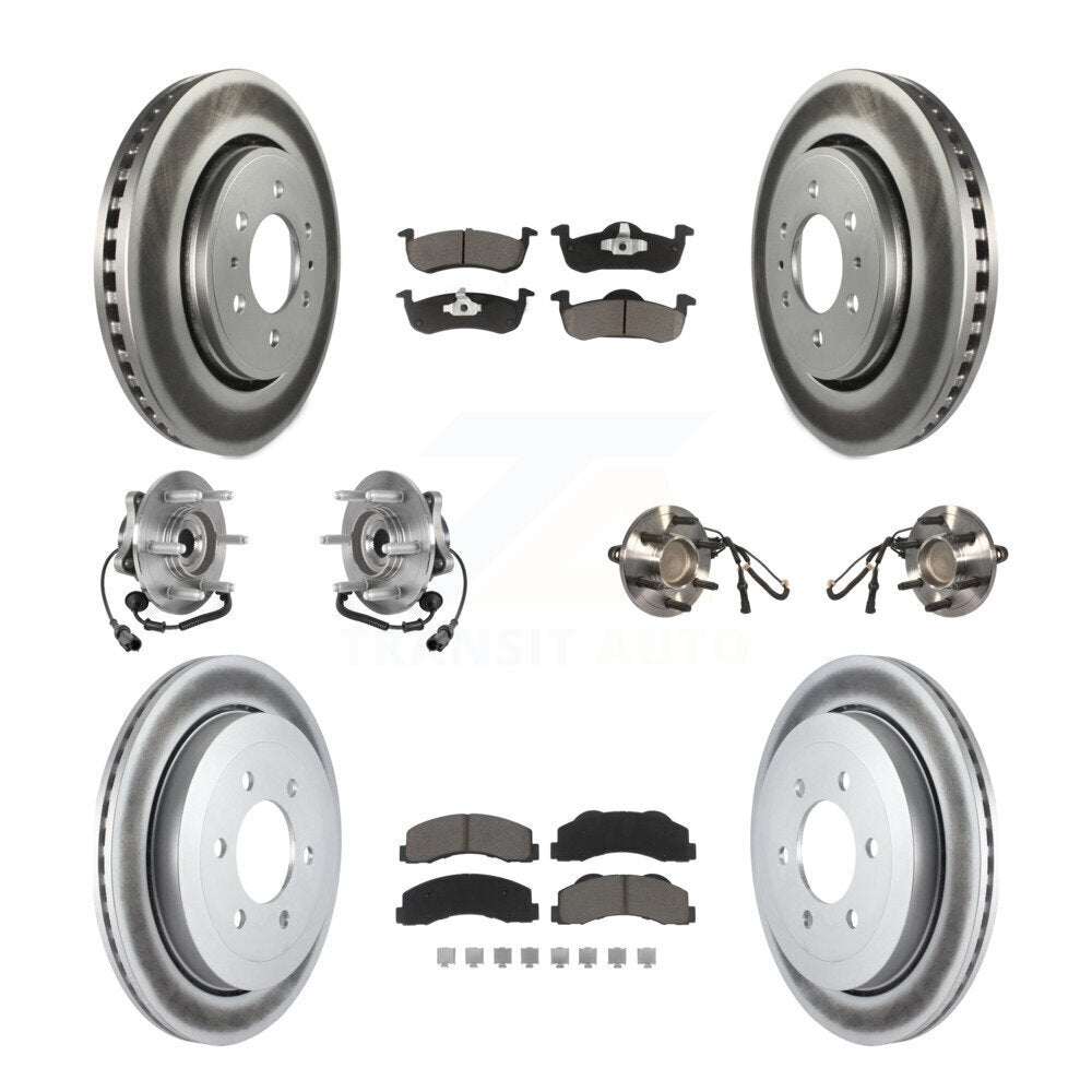 Kit de plaquettes de Rotor de frein revêtues de roulement de moyeu avant et arrière (10 pièces) pour Ford Expedition RW