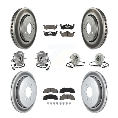 Kit de plaquettes de Rotor de frein revêtues de roulement de moyeu avant et arrière (10 pièces) pour Ford Expedition 4W