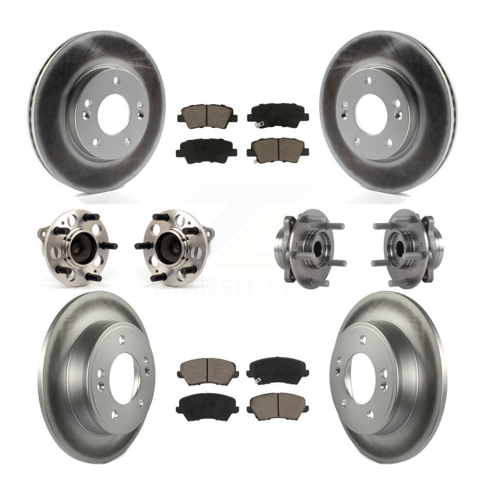 Kit de plaquettes de rotor de frein, roulement de moyeu avant et arrière (10 pièces) pour Hyundai Elantra G 17