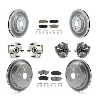Kit de rotor et de plaquettes de frein revêtus de roulement de moyeu avant et arrière (10 pièces) pour Subaru B9 Tribec