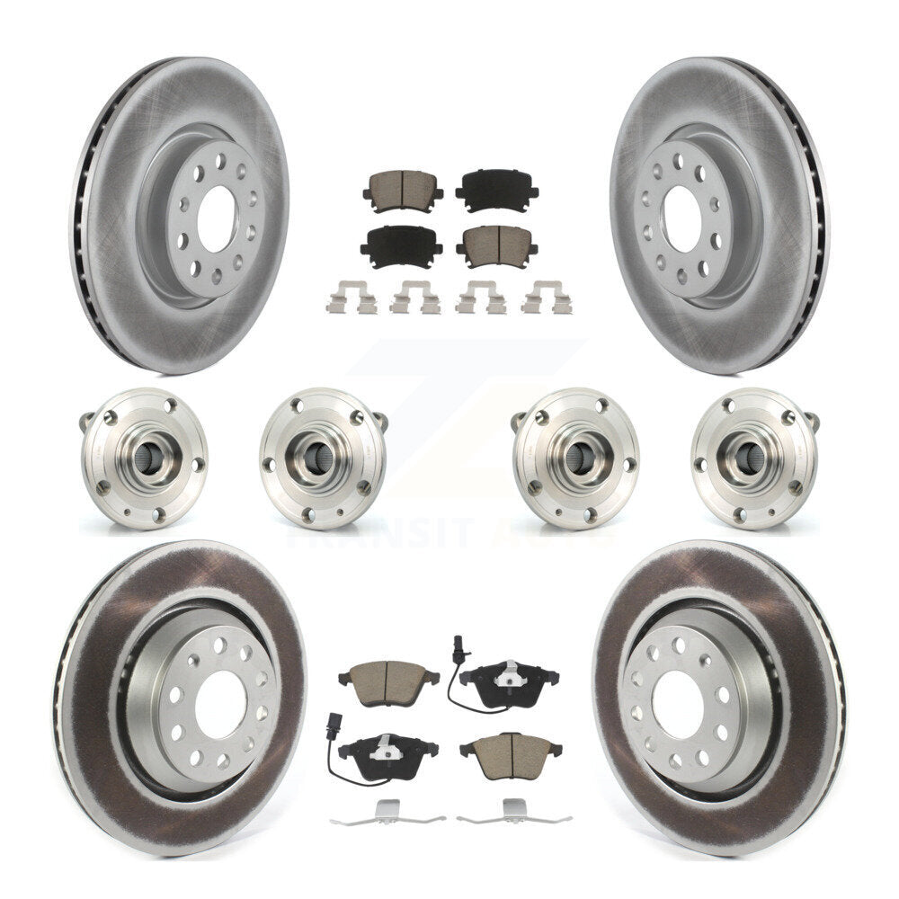 Kit de plaquettes de rotor de frein à disque revêtues de roulement de moyeu avant et arrière (10 pièces) pour Volkswagen C
