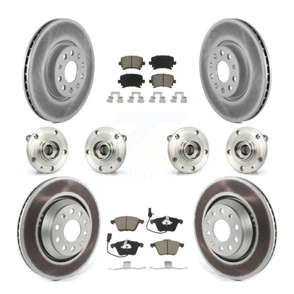 Kit de plaquettes de rotor de frein à disque revêtues de roulement de moyeu avant et arrière (10 pièces) pour Volkswagen C