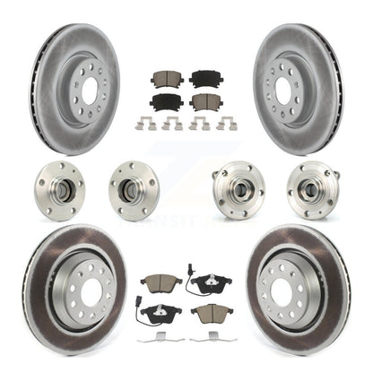 Kit de plaquettes de rotor de frein à disque revêtues de roulement de moyeu avant et arrière (10 pièces) pour Volkswagen C