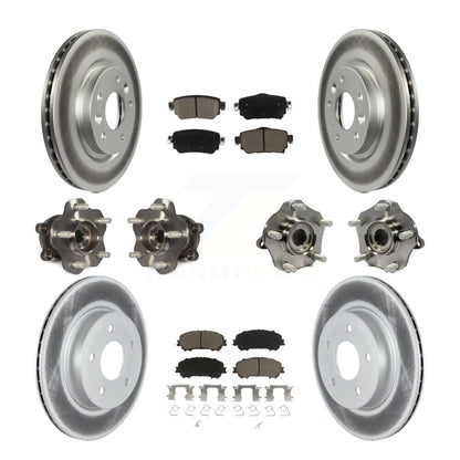 Kit de plaquettes de rotor de frein enduites de roulement de moyeu avant et arrière (10 pièces) pour Nissan Rogue Spor