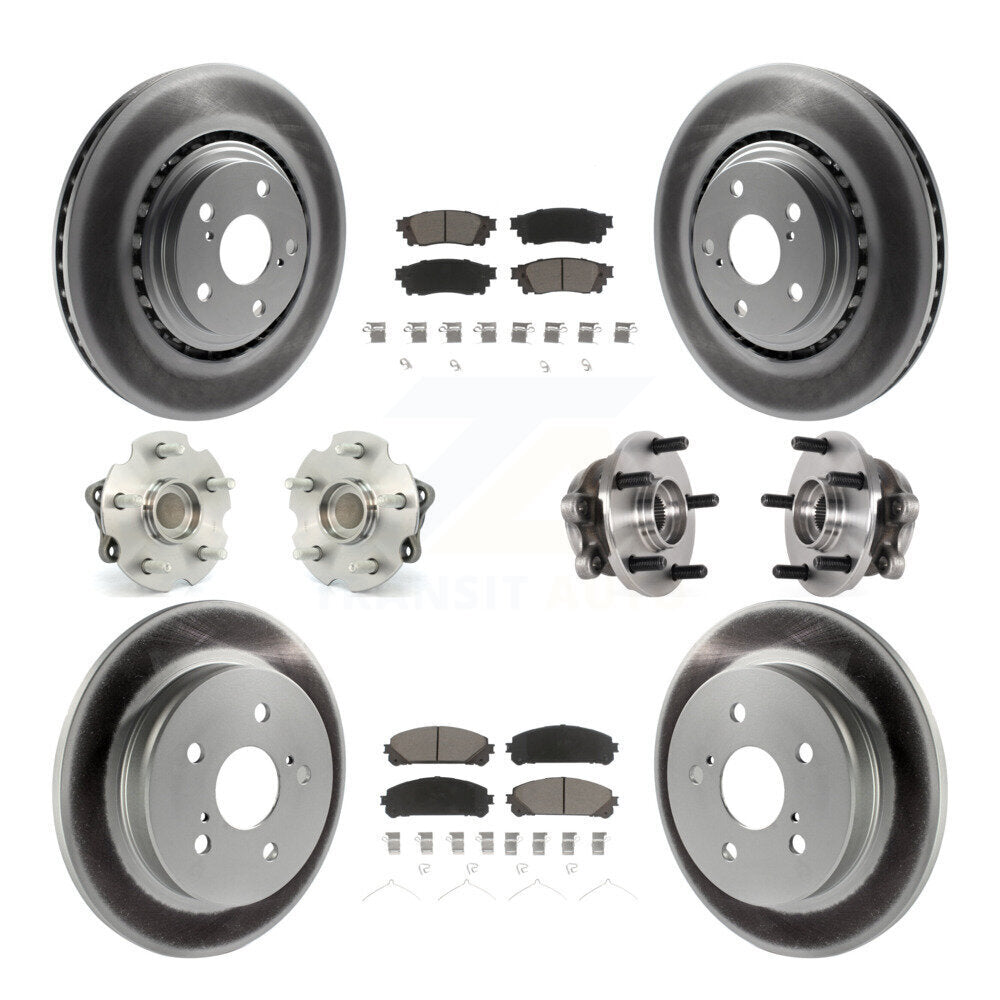 Kit de plaquettes de rotor de frein enduites de roulement de moyeu avant et arrière (10 pièces) pour Lexus NX300 NX200