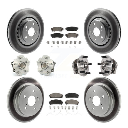 Kit de plaquettes de rotor de frein enduites de roulement de moyeu avant et arrière (10 pièces) pour Lexus NX300 NX200