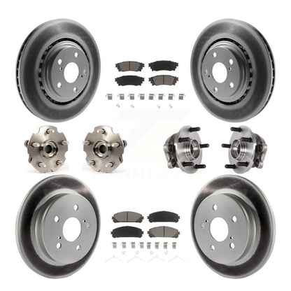 Kit de plaquettes de rotor de frein enduites de roulement de moyeu avant et arrière (10 pièces) pour Lexus NX300 NX200