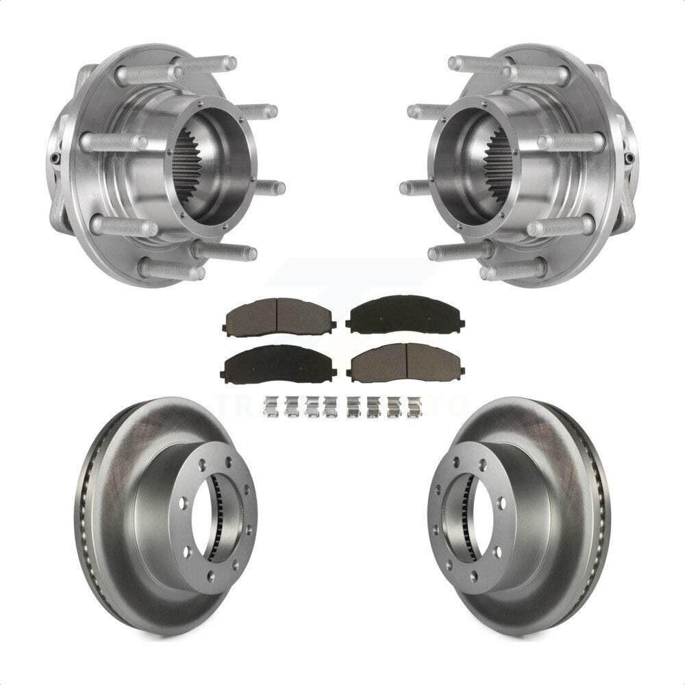 Kit de plaquettes de Rotor de frein enduit de roulement de moyeu avant, pour Ford F-350 Super Duty F-250 4W