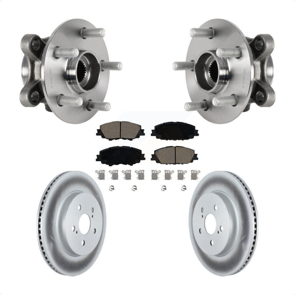 Kit de plaquettes de Rotor de frein à disque revêtu de roulement de moyeu avant, pour Toyota Corolla Prius Prim