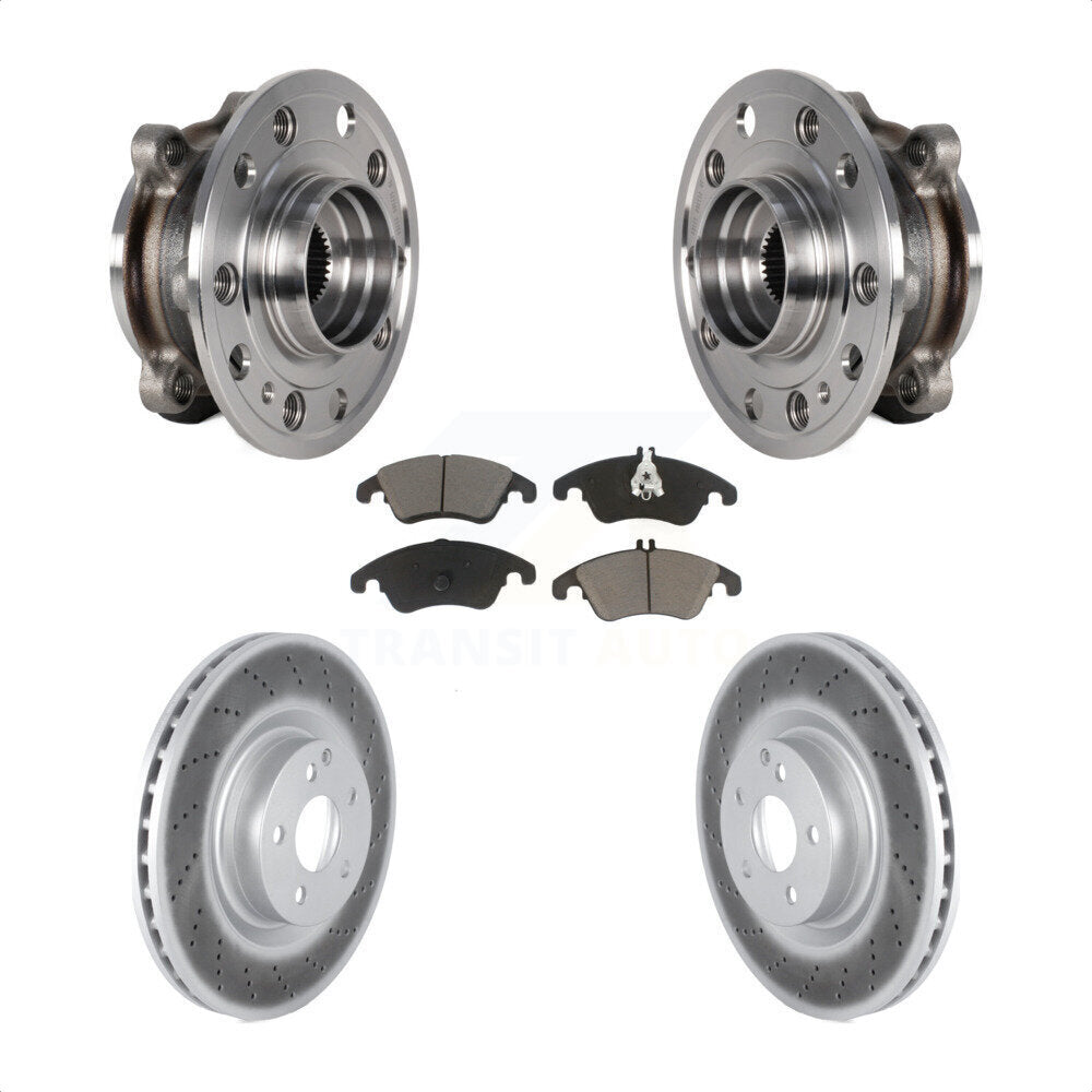 Kit de rotor de frein et de plaquettes enduits de roulement de moyeu avant pour Mercedes-Benz E400 AW 2017