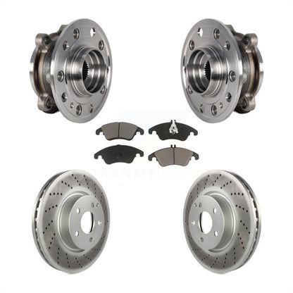 Kit de rotor de frein et de plaquettes enduits de roulement de moyeu avant pour Mercedes-Benz E400 AW 2017