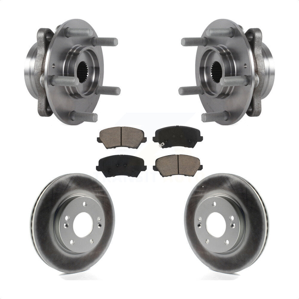 Kit de Rotor et de plaquettes de frein revêtus de roulement de moyeu avant, pour Hyundai Veloster Elantra G