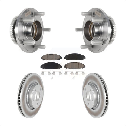 Ensemble de roulement de moyeu avant, Rotor de frein à disque revêtu et Kit de plaquettes pour Ford Mustang