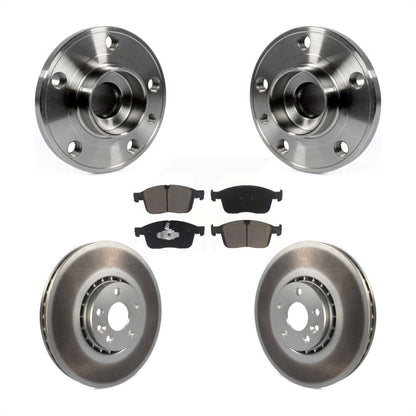 Kit de rotors et plaquettes de frein à disque enduits d'assemblage de roulement de moyeu avant pour Volvo XC60