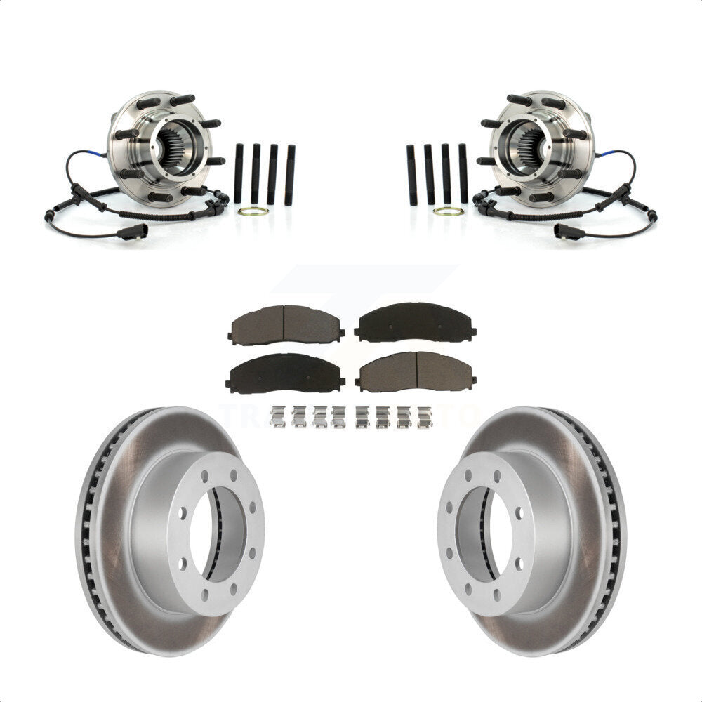 Kit de plaquettes de rotor de frein revêtues de roulement de moyeu avant, pour Ford F-250 Super Duty 4W 2013