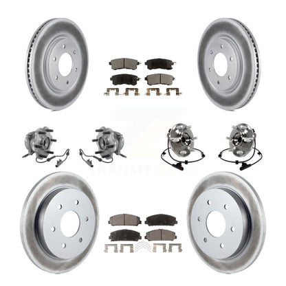 Kit de rotor et de plaquettes de frein revêtus de roulement de moyeu avant et arrière (10 pièces) pour Nissan Armada AW