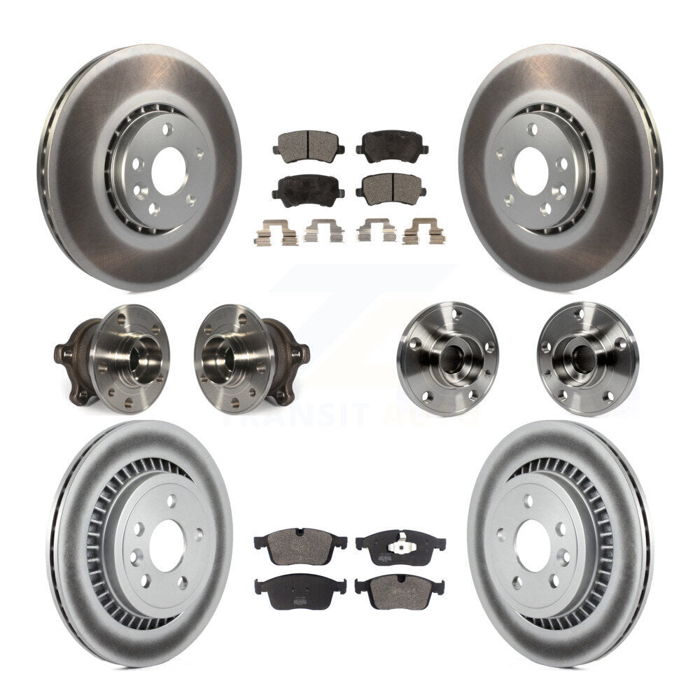 Kit de plaquettes de rotor de frein revêtues de roulement de moyeu avant et arrière (10 pièces) pour Volvo XC60 AW 2017