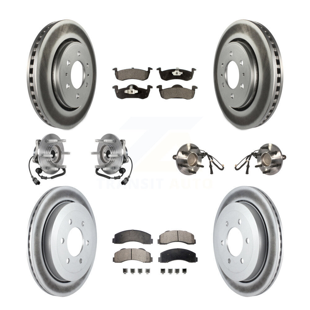 Kit de plaquettes de Rotor de frein revêtues de roulement de moyeu avant et arrière (10 pièces) pour Ford Expedition RW