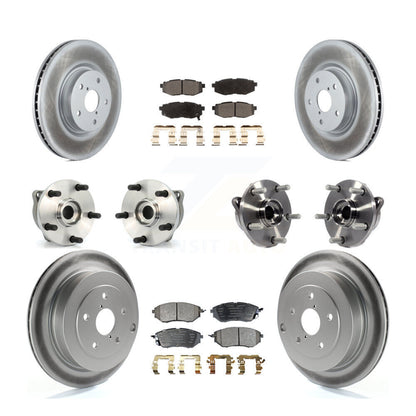 Kit de rotor et de plaquettes de frein revêtus de roulement de moyeu avant et arrière (10 pièces) pour Subaru B9 Tribec