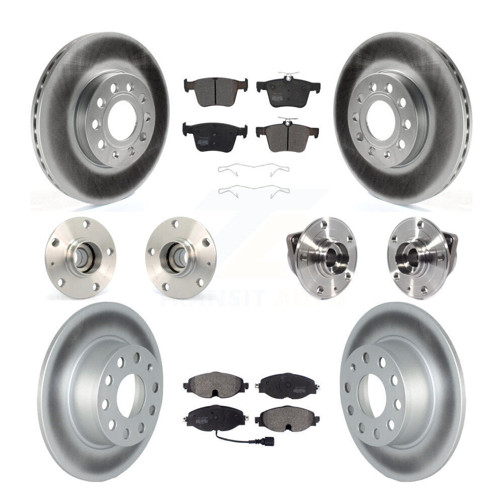 Kit de plaquettes de Rotor de frein, roulement de moyeu avant et arrière (10 pièces) pour Volkswagen Jetta 1.4