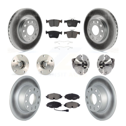 Kit de plaquettes de Rotor de frein, roulement de moyeu avant et arrière (10 pièces) pour Volkswagen Jetta 1.4