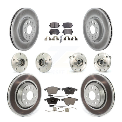 Kit de plaquettes de rotor de frein à disque revêtues de roulement de moyeu avant et arrière (10 pièces) pour Volkswagen C