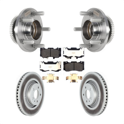 Ensemble de roulement de moyeu avant, Rotor de frein à disque revêtu et Kit de plaquettes pour Ford Mustang