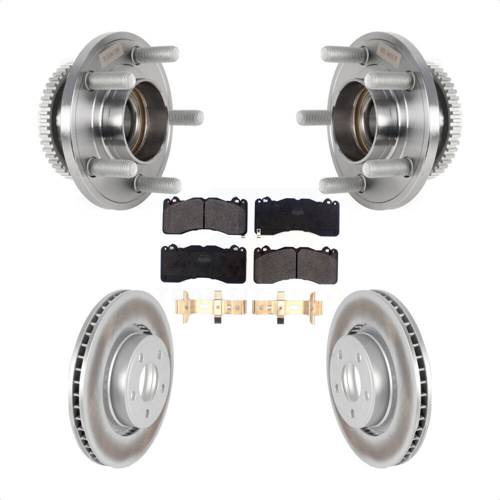 Kit de plaquettes de rotor de frein enduit de roulement de moyeu avant pour Ford Mustang avec frein Brembo