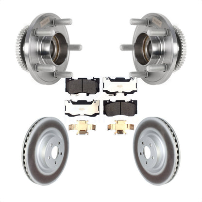 Ensemble de roulement de moyeu avant, Rotor de frein à disque revêtu et Kit de plaquettes pour Ford Mustang