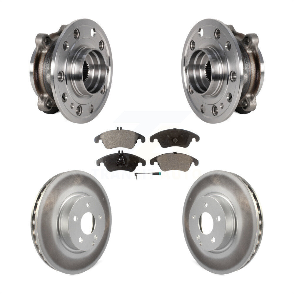 Kit de rotor de frein et de plaquettes enduits de roulement de moyeu avant pour Mercedes-Benz E400 AW 2017