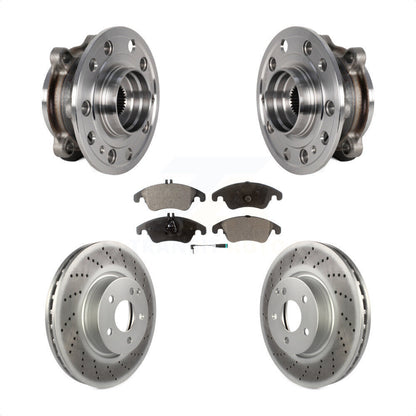 Kit de rotor de frein et de plaquettes enduits de roulement de moyeu avant pour Mercedes-Benz E400 AW 2017
