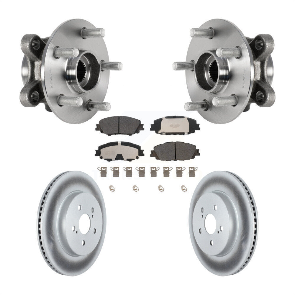 Kit de plaquettes de Rotor de frein à disque revêtu de roulement de moyeu avant, pour Toyota Corolla Prius Prim