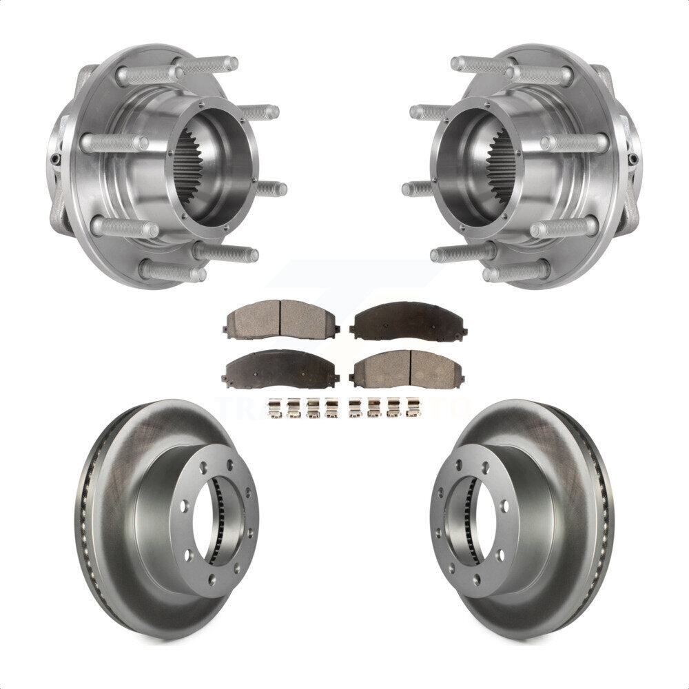 Kit de plaquettes de Rotor de frein enduit de roulement de moyeu avant, pour Ford F-350 Super Duty F-250 4W