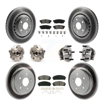Kit de plaquettes de rotor de frein enduites de roulement de moyeu avant et arrière (10 pièces) pour Lexus NX300 NX200