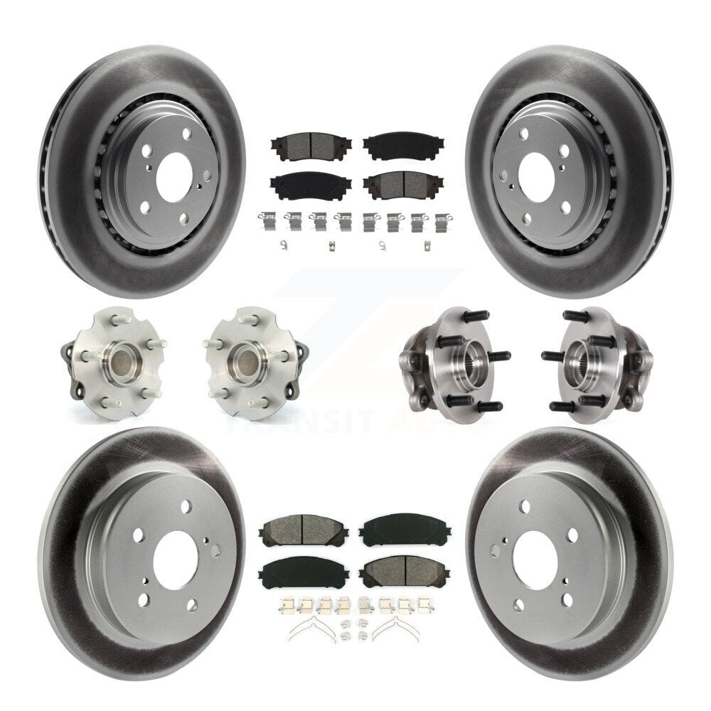 Kit de plaquettes de rotor de frein enduites de roulement de moyeu avant et arrière (10 pièces) pour Lexus NX300 NX200