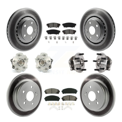 Kit de plaquettes de rotor de frein enduites de roulement de moyeu avant et arrière (10 pièces) pour Lexus NX300 NX200