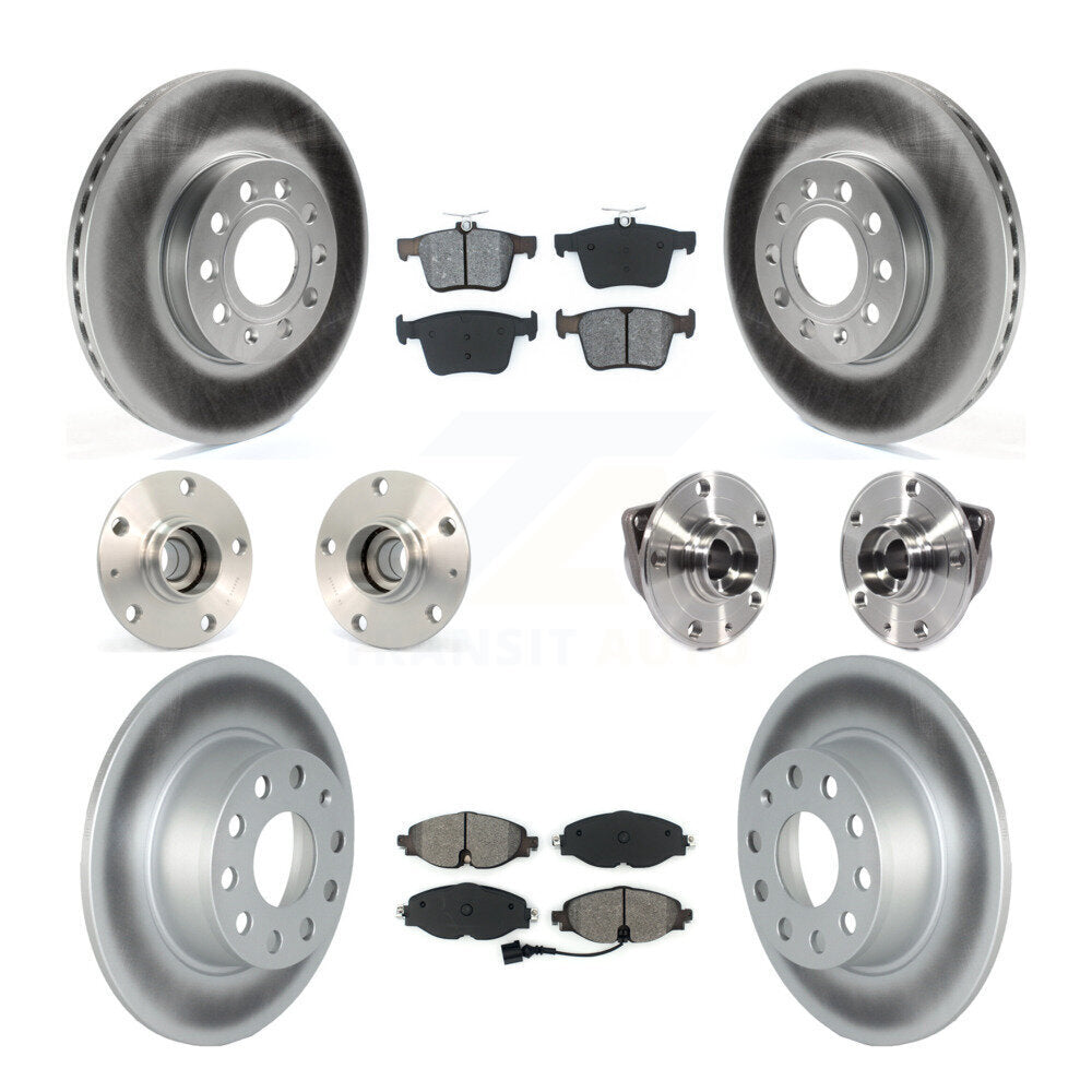 Kit de plaquettes de Rotor de frein, roulement de moyeu avant et arrière (10 pièces) pour Volkswagen Jetta 1.4