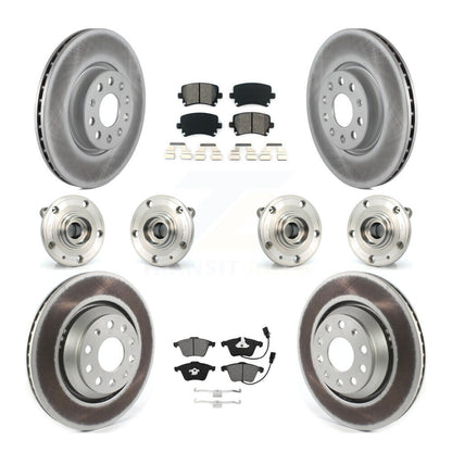 Kit de plaquettes de rotor de frein à disque revêtues de roulement de moyeu avant et arrière (10 pièces) pour Volkswagen C