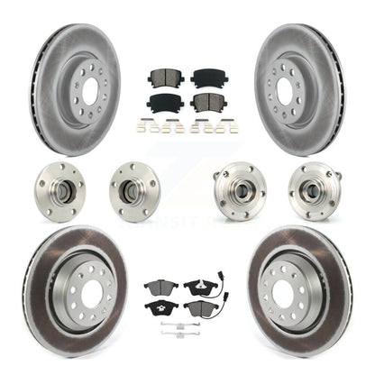 Kit de plaquettes de rotor de frein à disque revêtues de roulement de moyeu avant et arrière (10 pièces) pour Volkswagen C