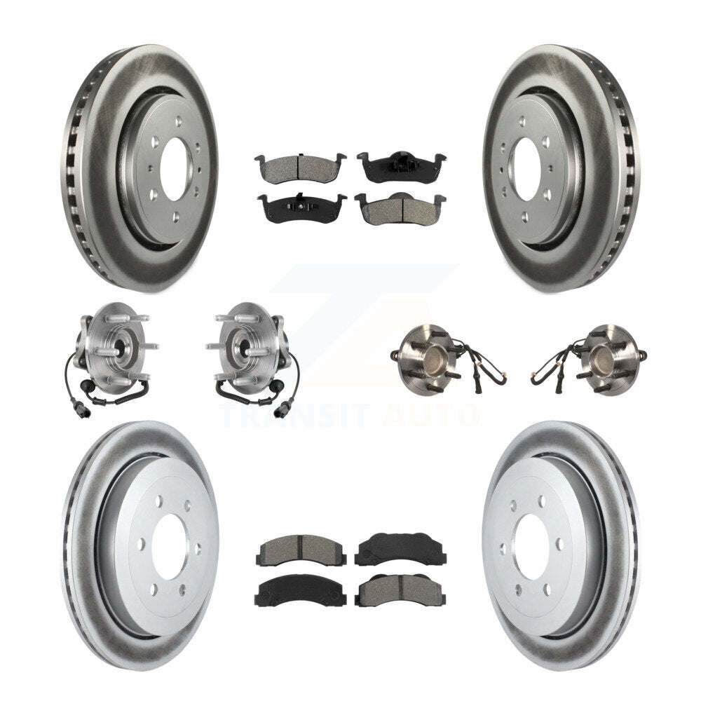 Kit de plaquettes de Rotor de frein revêtues de roulement de moyeu avant et arrière (10 pièces) pour Ford Expedition RW