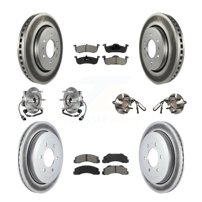 Kit de plaquettes de Rotor de frein revêtues de roulement de moyeu avant et arrière (10 pièces) pour Ford Expedition RW