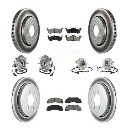 Kit de plaquettes de Rotor de frein revêtues de roulement de moyeu avant et arrière (10 pièces) pour Ford Expedition 4W