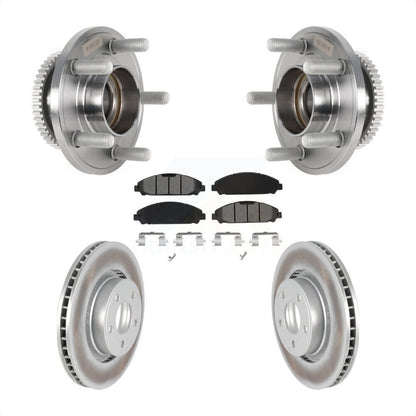 Ensemble de roulement de moyeu avant, Rotor de frein à disque revêtu et Kit de plaquettes pour Ford Mustang