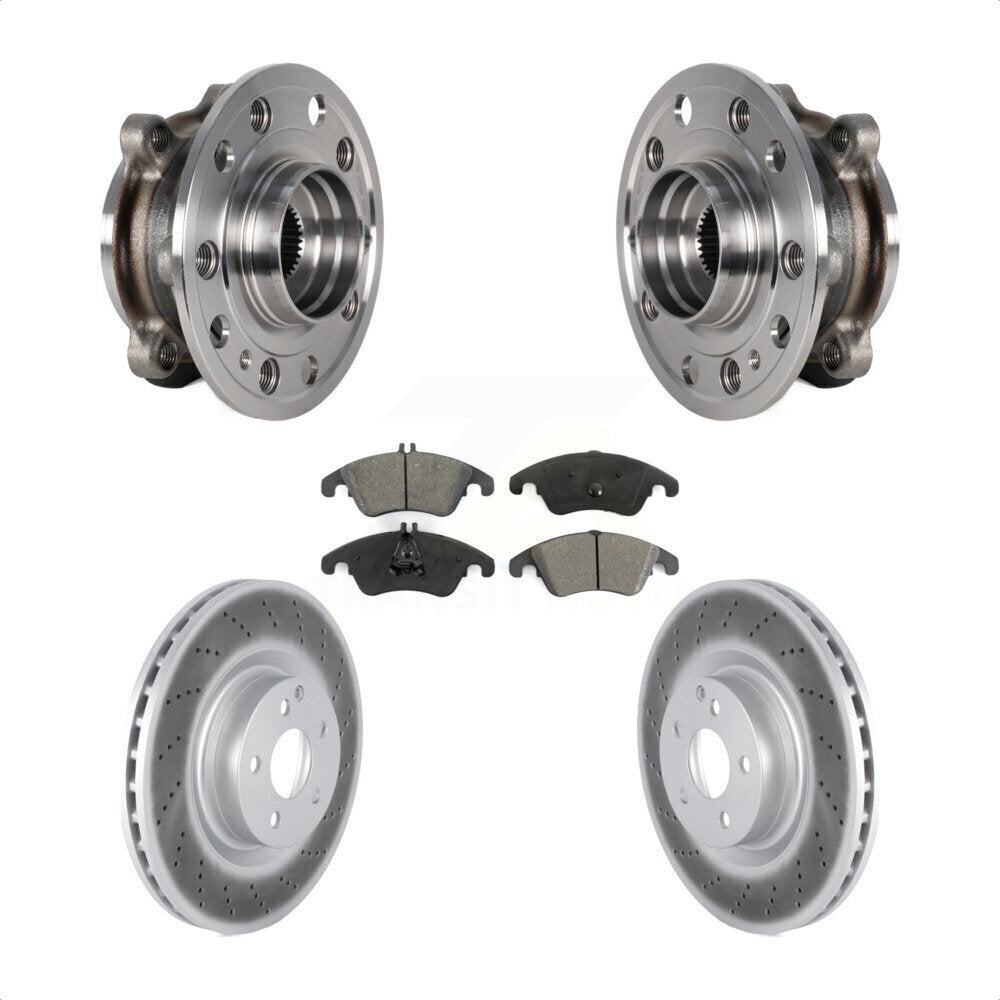 Kit de rotor de frein et de plaquettes enduits de roulement de moyeu avant pour Mercedes-Benz E400 AW 2017