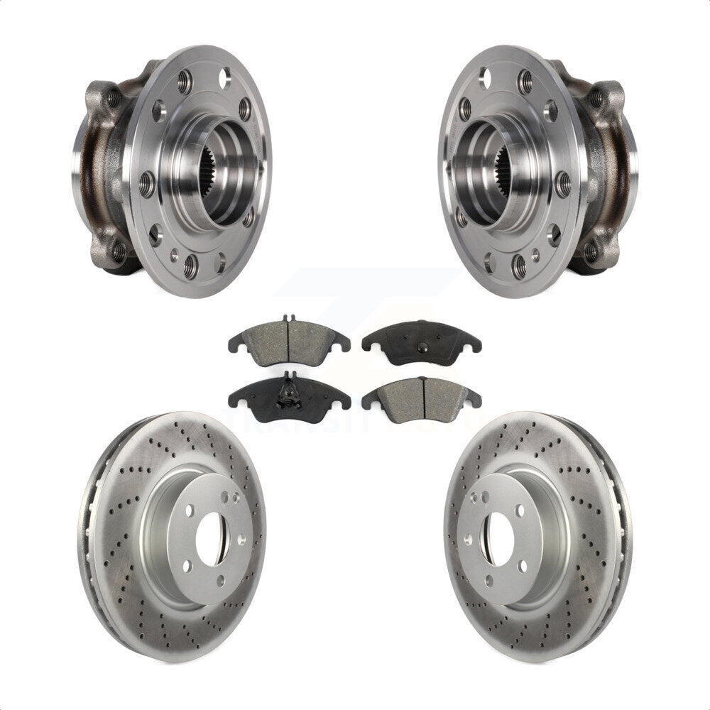 Kit de rotor de frein et de plaquettes enduits de roulement de moyeu avant pour Mercedes-Benz E400 AW 2017