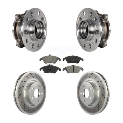 Kit de rotor de frein et de plaquettes enduits de roulement de moyeu avant pour Mercedes-Benz E400 AW 2017