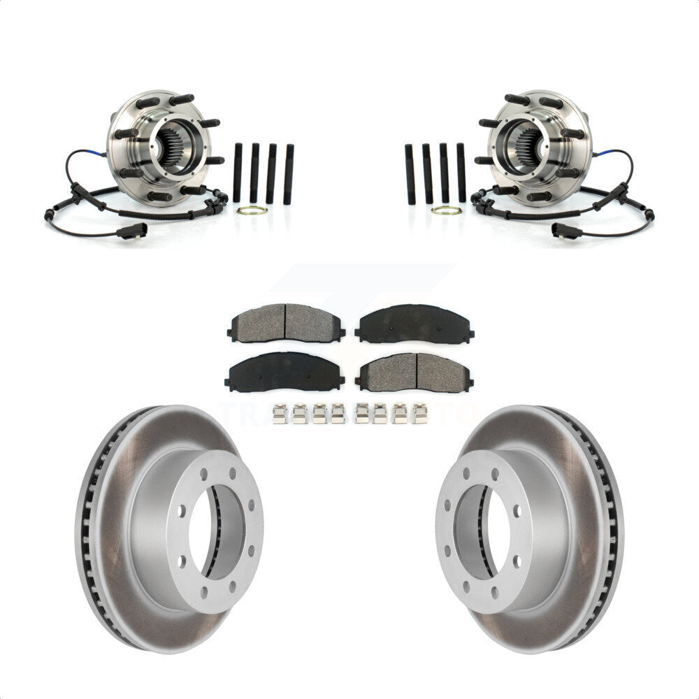 Kit de plaquettes de rotor de frein revêtues de roulement de moyeu avant, pour Ford F-250 Super Duty 4W 2013